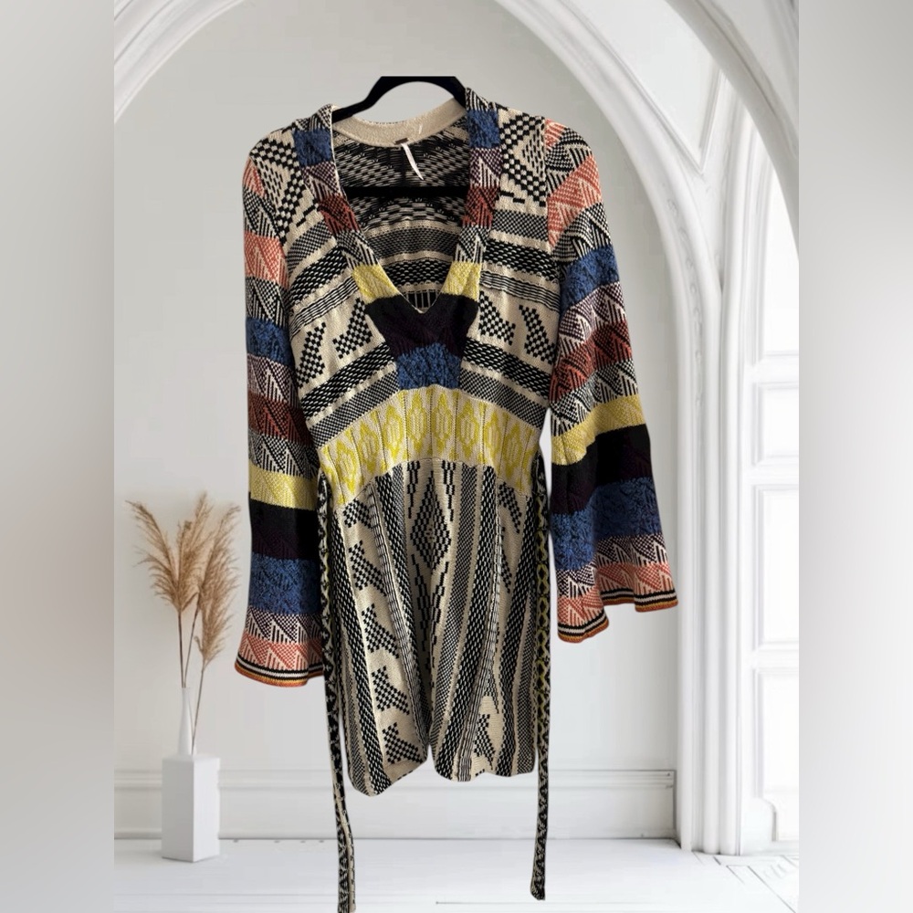 Free People Multicolor Patterned Sweater Dress - Picture 2 of 12